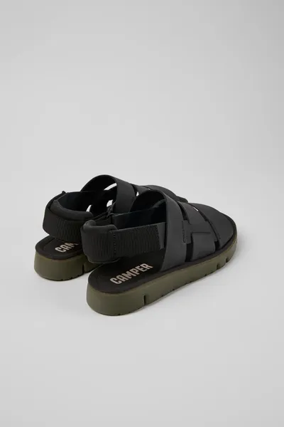 oruga Black Sandals for Men - Autumn / Winter collection - Image 2