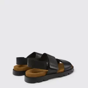 Brutus Black Sandals for Men - Autumn / Winter collection