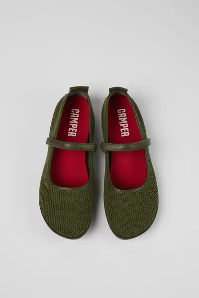 Right Green Ballerinas for Women - Autumn / Winter collection - Image 3