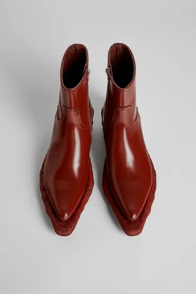 Venga Burgundy Ankle Boots for Women - Autumn / Winter collection - Image 3